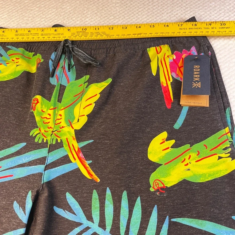 New‎ ROARK Shorey Macaw Board Shorts Jamie Thomas XXL Parrot Tropical Print